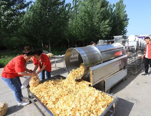 Fabrication à grande échelle de friteuses industrielles pour 200 kg de frites surgelées