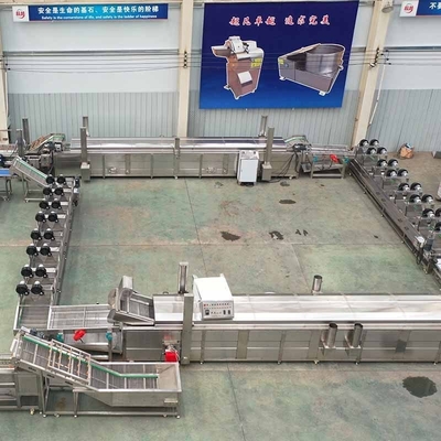 Ligne de production électrique de frites pour une capacité et une efficacité élevées de 200 kg/300 kg