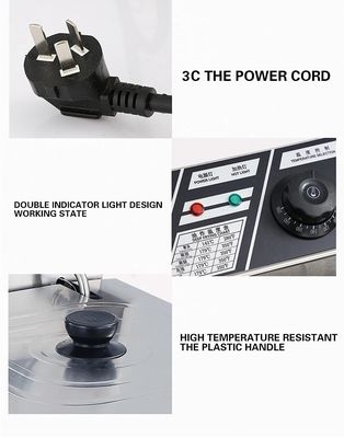 Machine à frire à gaz à commande de bouton Mod pour cuisson à température en acier inoxydable