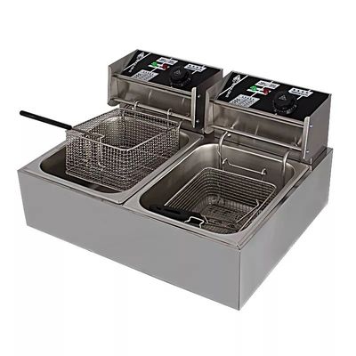 Machine de friture continue pour la production en volume utilisant la technologie Mod de commande de bouton