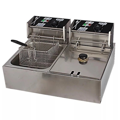 Capacité électrique Machine à frire à double panier Package professionnel 20 kg Poids brut