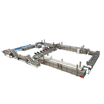 Ligne de production de frites et de frites congelées entièrement automatique Capacité 300 kg