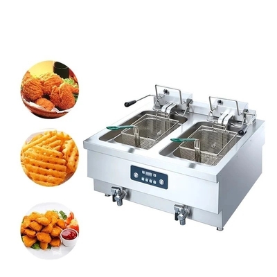 Capacité Friteuse à gaz pour machine à cuire à température 405X241X204mm Bouton de commande Mod