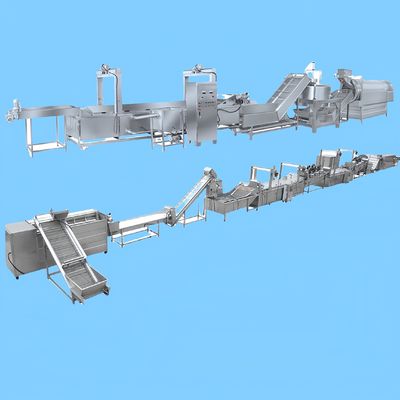 200 kg de capacité en acier inoxydable ligne de production de frites sur mesure