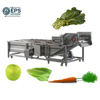 Machine à laver à bulles d'épinards, de persil, de laitue, de gingembre, de tomate et de carotte avec support en ligne