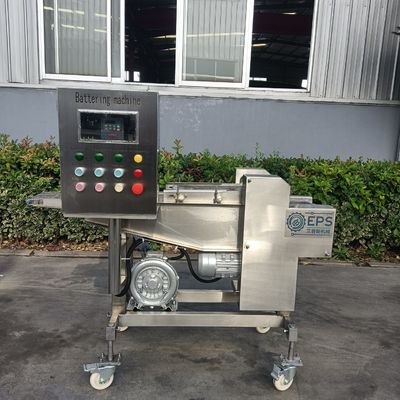 EPS batterie et machine à pain pour 380V Voltage Poulet Nuggets Efficacité de revêtement