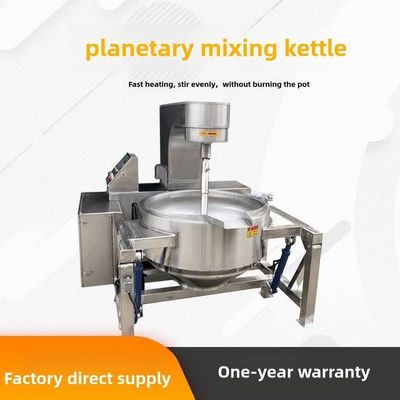 Bouilloire de cuisson de confiture de fruits industrielle en acier inoxydable sur mesure avec mélangeur et vapeur
