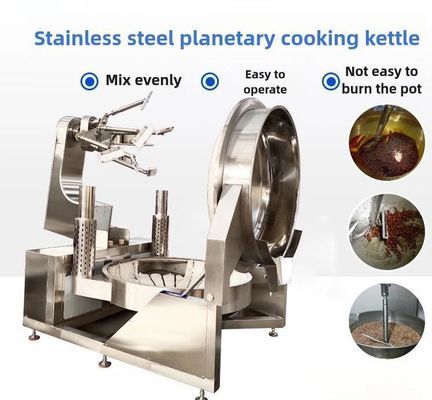 Machine à bouilloire de cuisson industrielle à pâte de dattes électrique avec mélangeur et dispositif de chronométrage