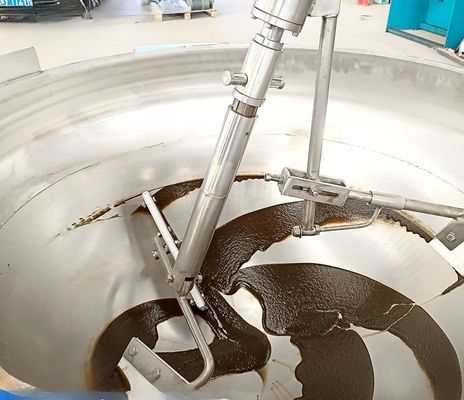 Machine de mélangeur de cuisson planétaire à vapeur de sauce de curry industrielle automatique sur mesure