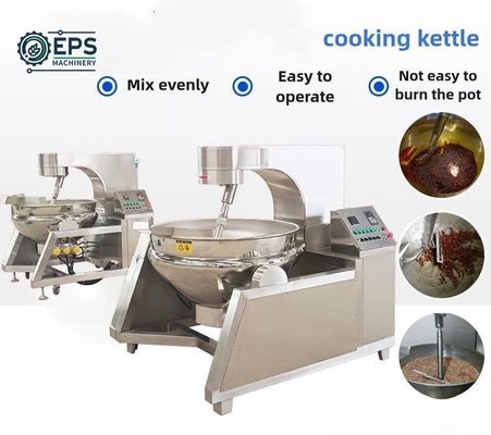 Mélangeur de cuisson industriel pour la sauce au curry Mélangeur planétaire automatique chauffé au gaz sur mesure