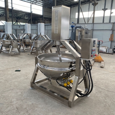 Mélangeur de cuisson industriel pour la sauce au curry Mélangeur planétaire automatique chauffé au gaz sur mesure