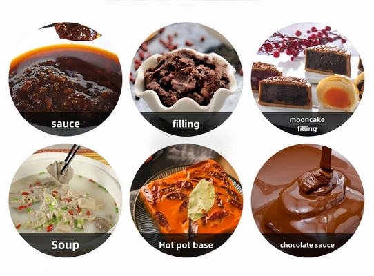 Mélangeur de cuisson industriel pour la sauce au curry Mélangeur planétaire automatique chauffé au gaz sur mesure