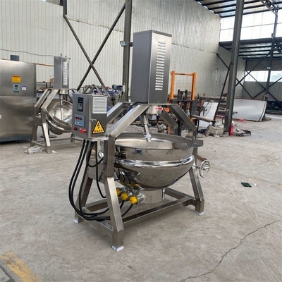 Bouilloire automatique à capot à haute capacité industrielle pour la soupe aux os de Halwa Surimi