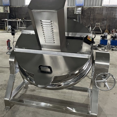 Couches de veste bouilloire industrielle de cuisson de viande à grande capacité et mélange automatique