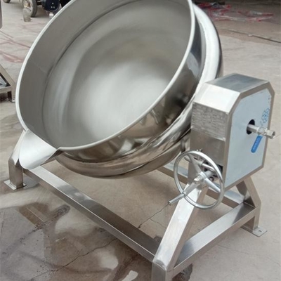 Couches de veste bouilloire industrielle de cuisson de viande à grande capacité et mélange automatique