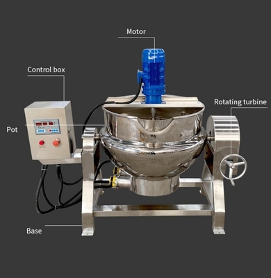 Source d'alimentation électrique/gaz Machine de mélangeur de curry chinois à pâte de cuisson avec dispositif de chronométrage