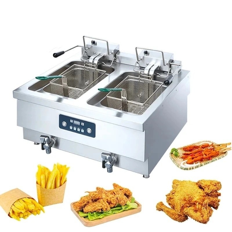 Taille de l'emballage Friteuse commerciale de 52,00 cm * 30,50 cm * 29,50 cm avec système de filtration à l'huile