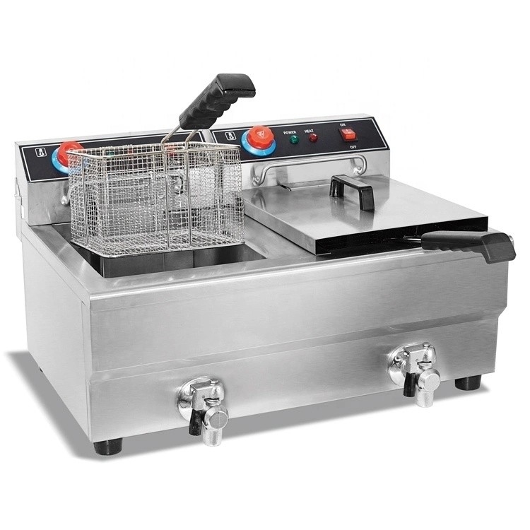 Friteuse double commerciale pour les chaînes de restauration rapide