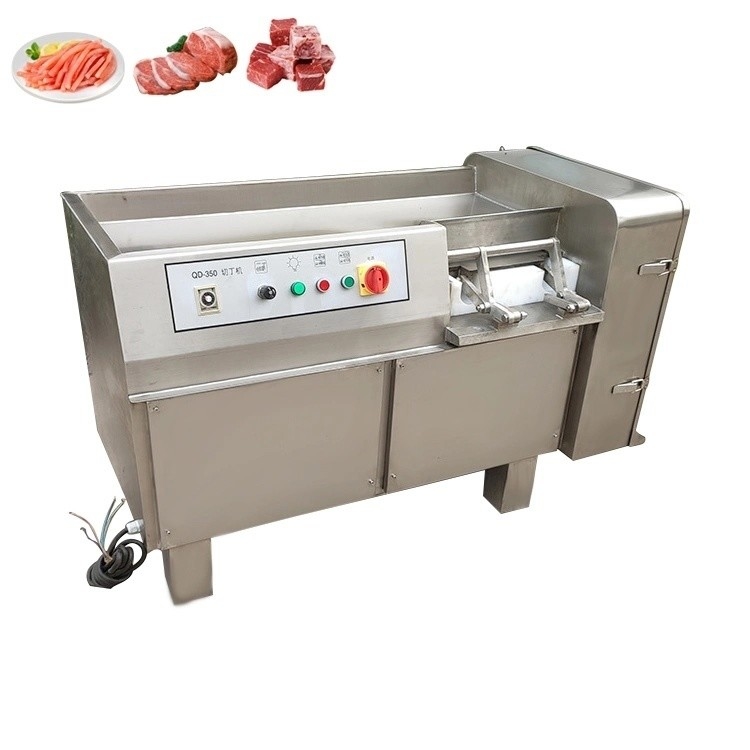 Coupeuse automatique de viande de canard pour la découpe des cubes de viande de poisson congelé