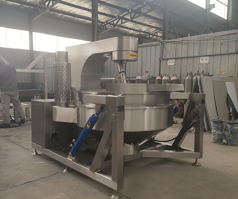 Machine de mélangeur de cuisson à vide horizontal à inclinaison automatique pour pâte alimentaire et performances